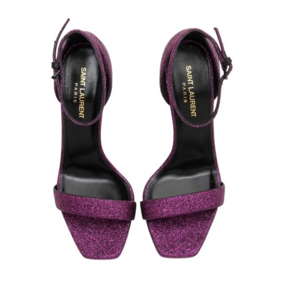 YSL Saint Laurent Glitter Amber Sandals - Size 8.5 / 38.5 true size 8.5M - Picture 7 of 16